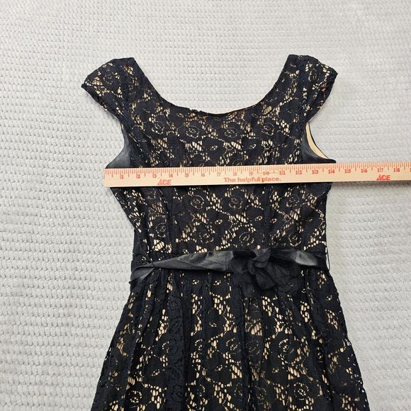 Women's Pompous Girly Lace overlay Dress Size‎ Small Cute - Picture 4 of 14